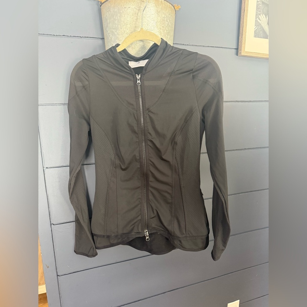 Adidas by Stella McCartney black mesh zip up athletic jacket medium